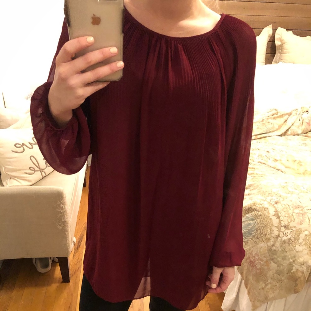 Max Studio maroon tunic